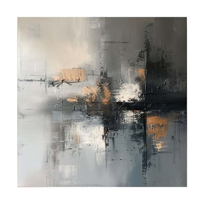 grey Hand Painted Abstract Painting Texture Acrylic Modern Art Oil Painting