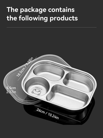 Lunch Box 316 Stainless Steel For Outdoor Kids Food Bento Compartment Containers