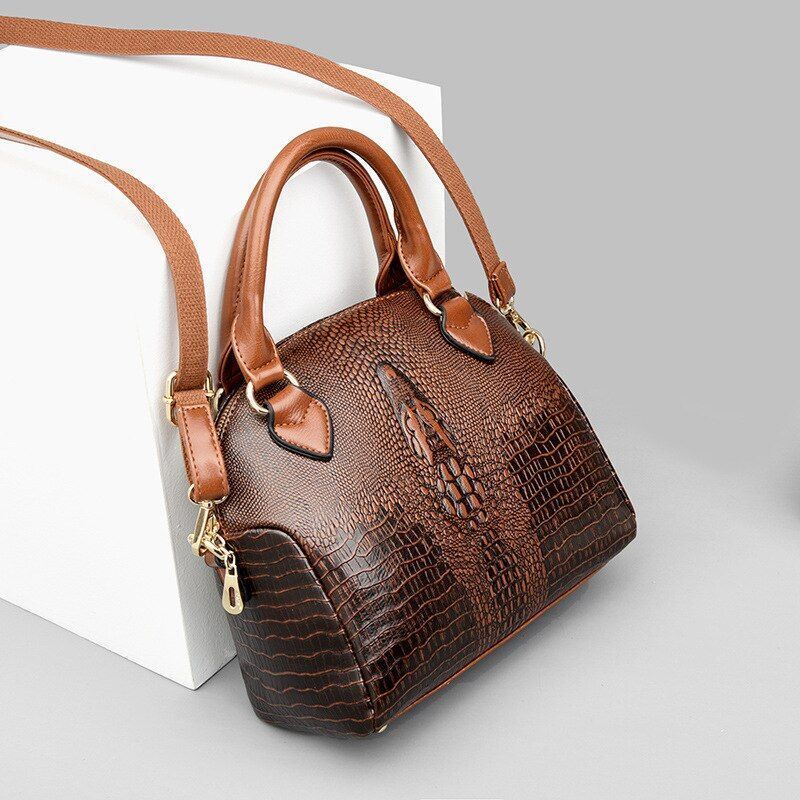 Synthetic Leather Shoulder Bags Large Women Messenger Handbag 25*22*10 CM Zipper