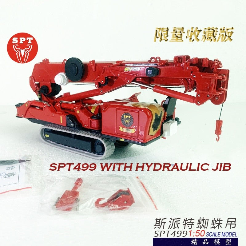 1:50 SPT LTM SPT499 Safe Spider Crane with HYDRAULIC JIB Machine Diecast Model