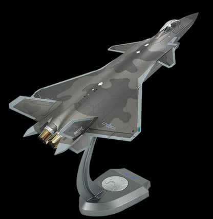 1:35 59CM Chinese J-20 Stealth Fighter Jet Plane Diecast Military Aircraft Model