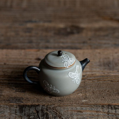 10.5CM Chinese Hand-painted Teapot Retro Ceramic Kung Fu Tea Set Accessories