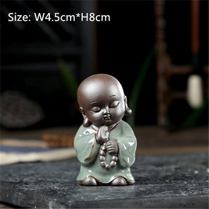 Funny Tea Pet Home Decoration House Warming Gift Mini Buddha Porcelain Tea Play
