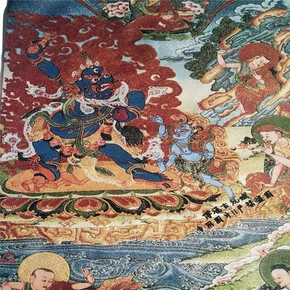 Tibetan Tangka Buddha Statue Nepalese Painting Silk Embroidery Brocade Painting