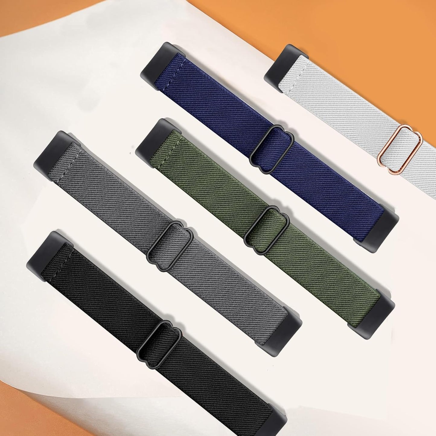 5 Pack Stretchy Watch Bands Compatible with Fitbit Charge 6 Bands/Fitbit Charge