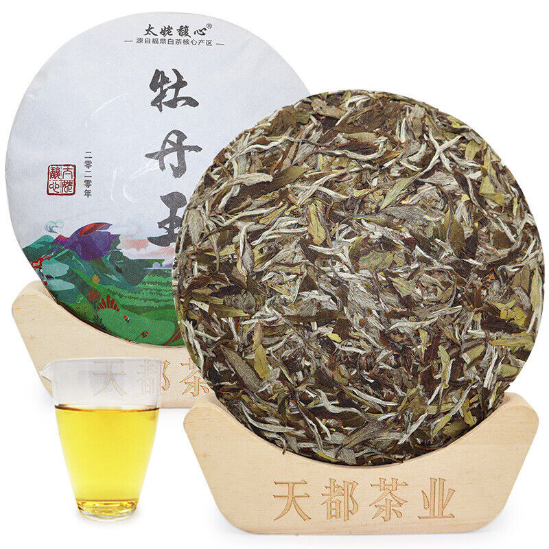 300g Fuding white tea white peony tea cake Panxi Ming Qian spring tea