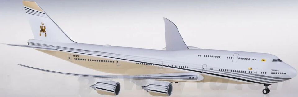 1:200 38CM Hogan Brunei BOEING 747-8 Passenger Airplane ABS Plastic Plane Model