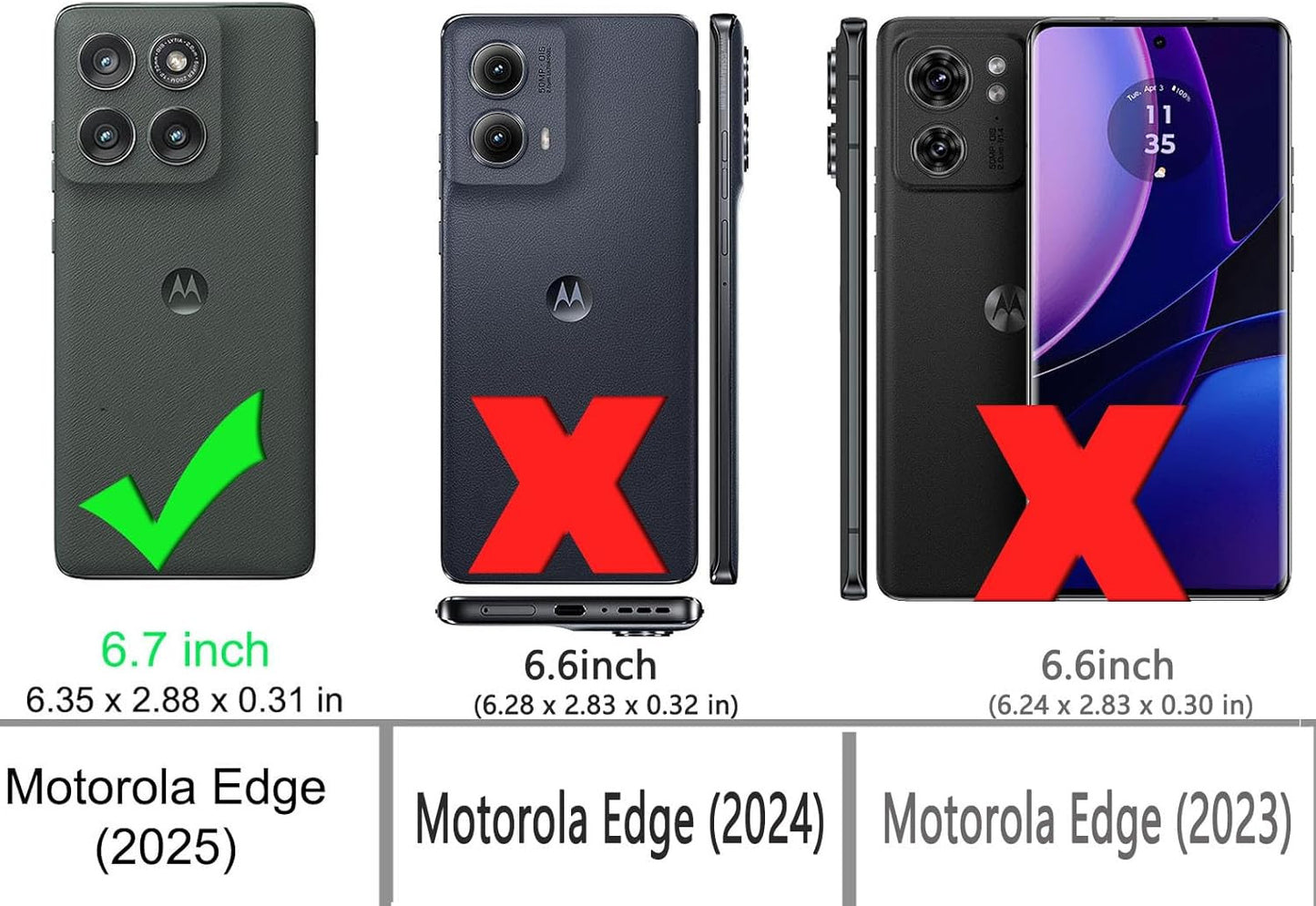 For Motorola Edge 2025 Case: Shock-Absorption Flexible TPU Rubber Protective Cov