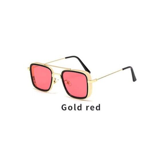 Vintage Steampunk Sunglasses Men Retro Metal Square Eyewear Trendy Women Shades