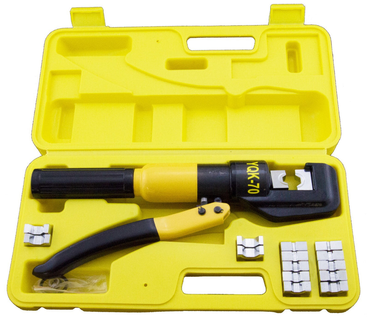 10 Ton Hydraulic Crimper with 8 Dies & Storage Case - Crimping Tool for Wire Lug