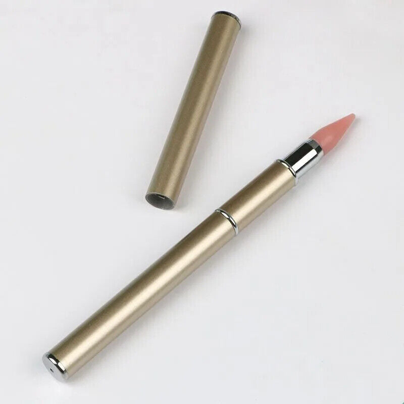 Nail Art Tool Metal Handle Dual-Ended Dotting Pen Crystal Rhinestone Accessories