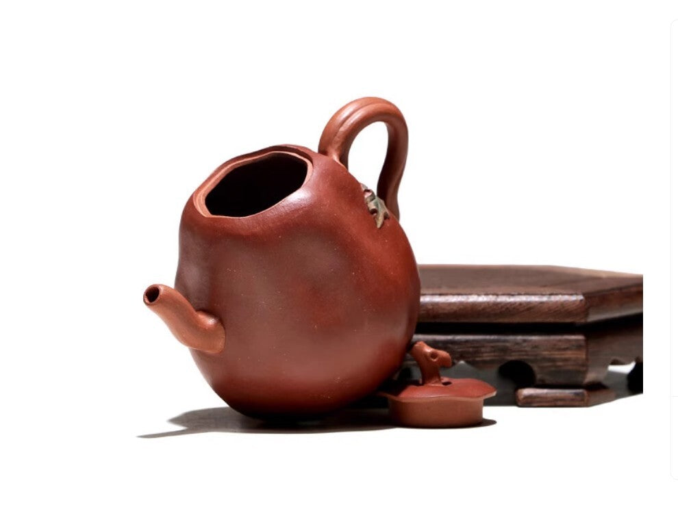 135cc Chinese Yixing Handmade Zisha Teapot Duan Ni Red Dates Hu Gongfu Tea Pot