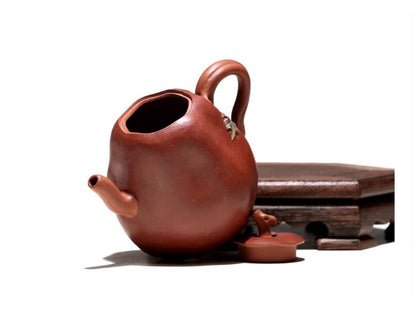 135cc Chinese Yixing Handmade Zisha Teapot Duan Ni Red Dates Hu Gongfu Tea Pot