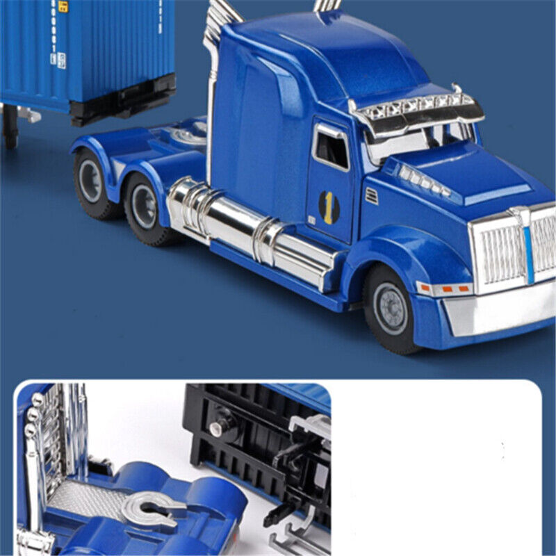1:50 Container Trailer Truck Head Diecast Model Car Engineering Toy Vehicle Gift