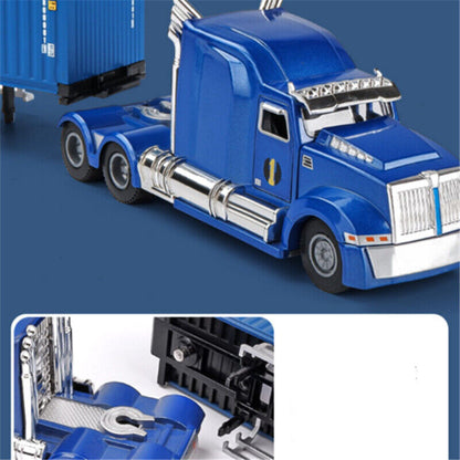 1:50 Container Trailer Truck Head Diecast Model Car Engineering Toy Vehicle Gift