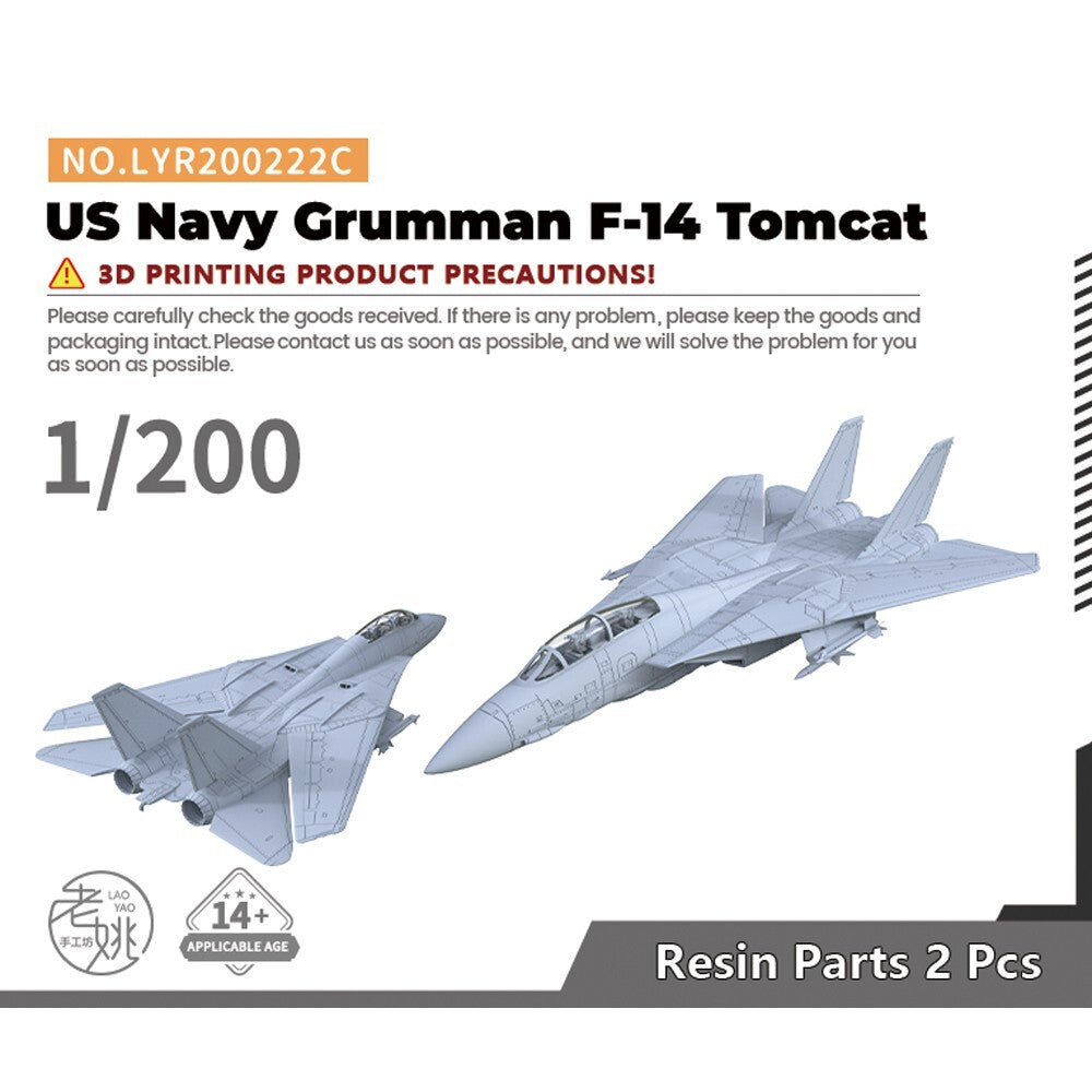 Yao's Studio LYR200222C 1/200 Military Model Kit US Navy Grumman F-14 Tomcat
