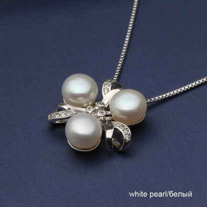 Pearl Freshwater Pendant 925 Silver Necklace Pendants Chain Jewelry Accessories