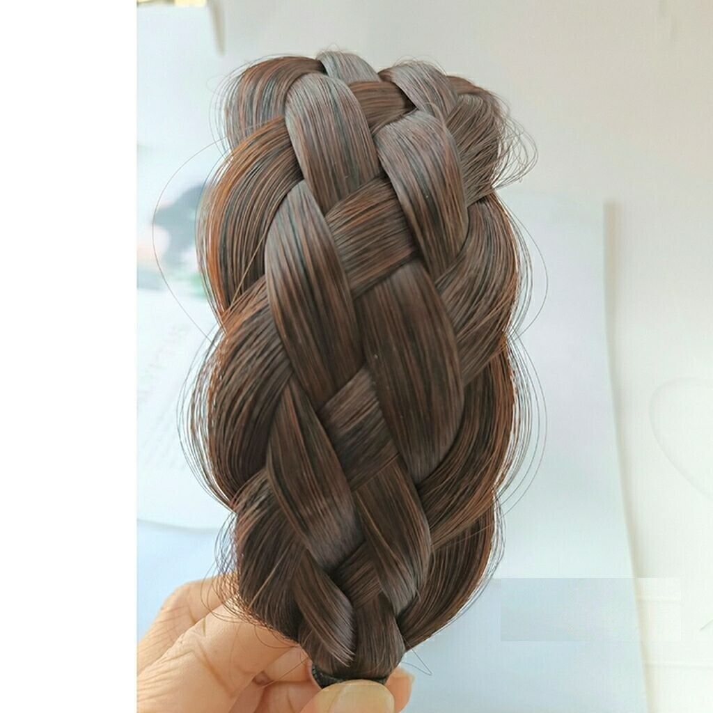 Headband Six-Strand Fishbone Braid Wig Non-Slip Widened Twist Thickened Hairband