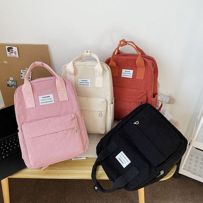 Backpack School Traveling Shoulder Bags 27*1*36 CM 20-35 L Orange/Black/Beige