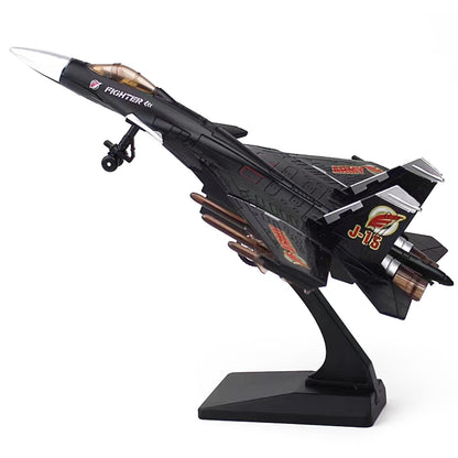 1:100 Pull Back Aviation Aircraft Plane Model J-15 Fighter Aircraft Sound&Light