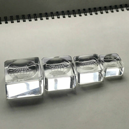 3PCS Clear Glass Display Stand Base Holder For Crystal Ball Sphere Globe Stone