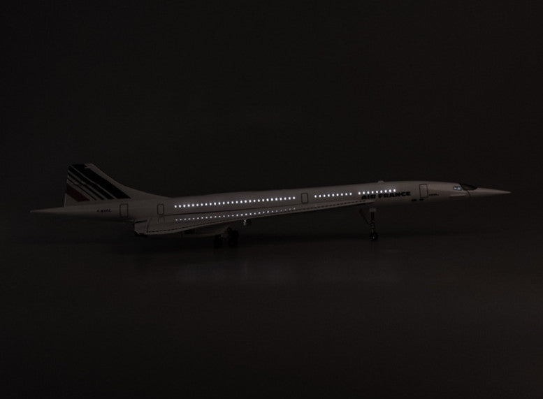 1:125 50CM AIR FRANCE Concorde Airplane Led Sound-Controlled Light Resin Model