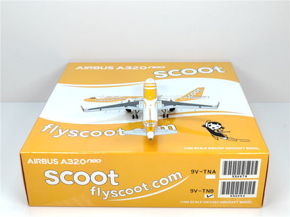 1:400 JC Wings SCOOT AIRBUS A320neo Passenger Airplane Diecast Model
