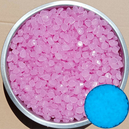 100Pcs/Bag Mixed Color Outdoor Luminous Stones Glow In Dark Garden Pebbles