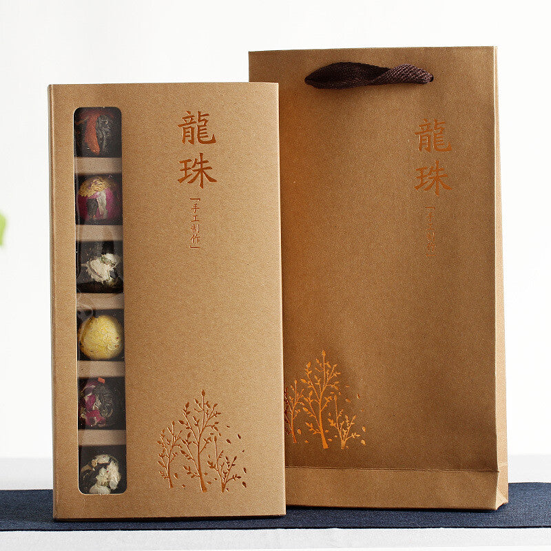 Handmade Ball-shaped Assorted Flowers Flowering Pu-erh Tea Raw 18 Pcs (120g)