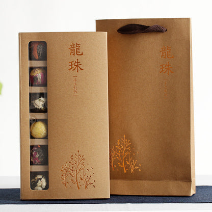 Handmade Ball-shaped Assorted Flowers Flowering Pu-erh Tea Raw 18 Pcs (120g)