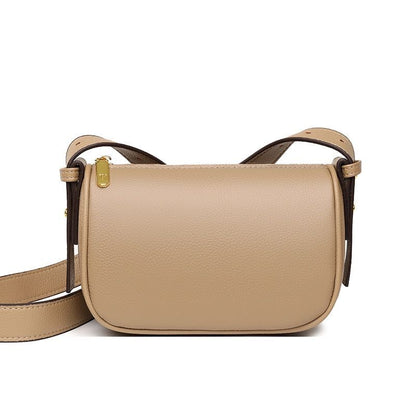 Shoulder Crossbody Tote Genuine Leather Bag Casual Simple Small Handbag Nylon