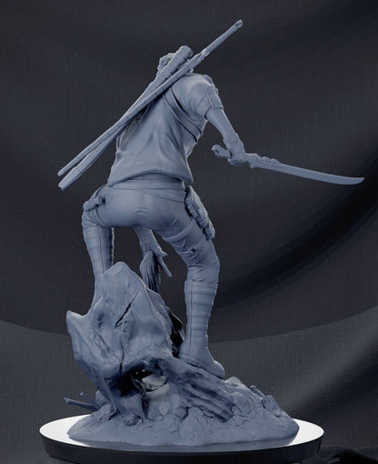 1/24 resin figure model Game protagonist male swordsman warrior Unassembled
