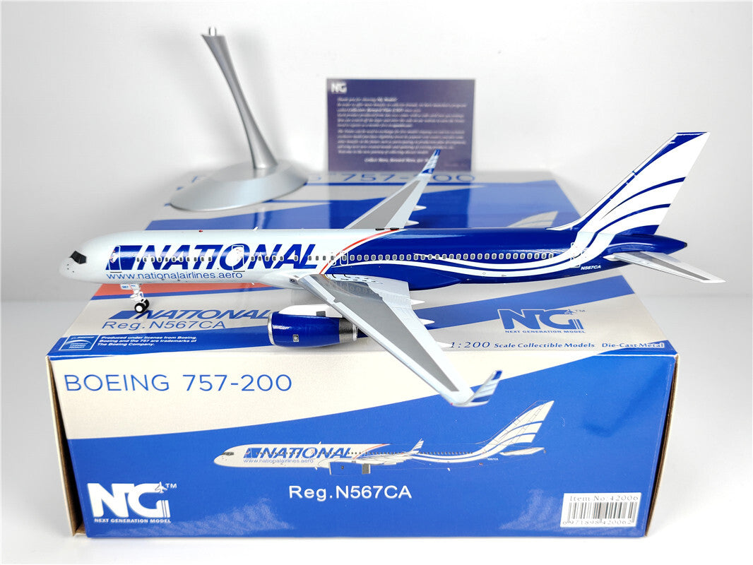 1:200 NG Model NATTONAL B757-200 Passenger Airplane Diecast Aircraft Model
