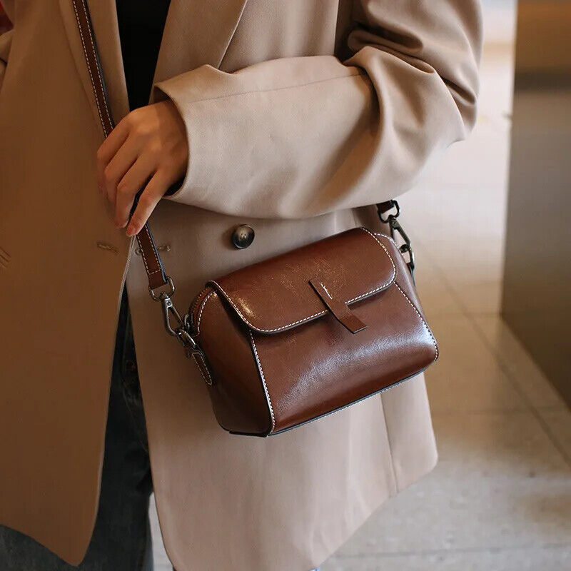 Cowhide Leather Cross Body Small Bag Women Shoulder Shell Hand Bag Bag