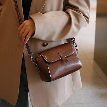 Cowhide Leather Cross Body Small Bag Women Shoulder Shell Hand Bag Bag