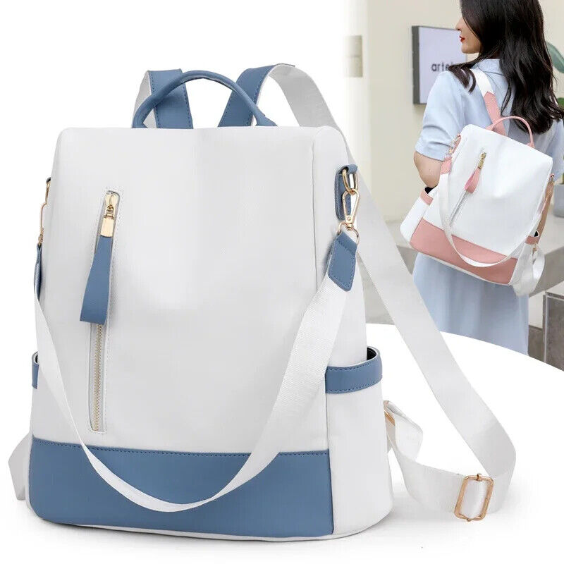 Women's Backpack Back Zipper Girls Schoolbag Travel Single Shoulder Backpack