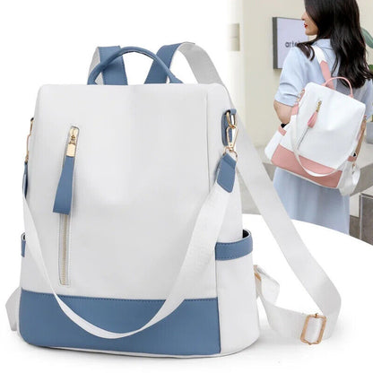 Women's Backpack Back Zipper Girls Schoolbag Travel Single Shoulder Backpack