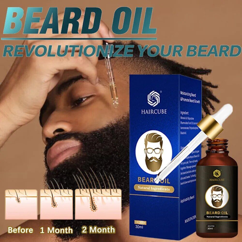 Beard Growth Essential Oil Natural Effective Thicken More Beard Nourishing