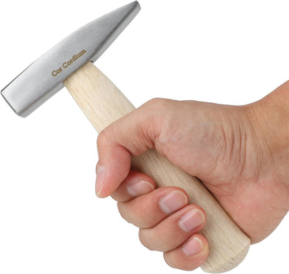 Steel Cross Peen Hammer with Wooden Short Handle for Blacksmith & DIY 200 Grams
