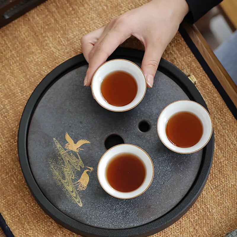 1pc 2.36" Chinese Vintage Ceramic Teacup Handmade Pottery Tea Bowl Portable Cup