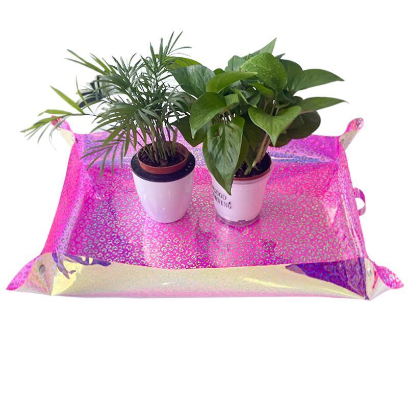 Planting Mat PVC Holographic Gardening Potting Pad Foldable Garden Tools 68x50cm