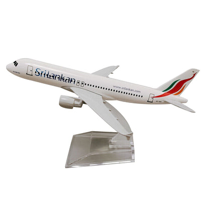 16cm A320 SriLankan Airlines Civil Airliner Model Diecast Airplane Display Scene