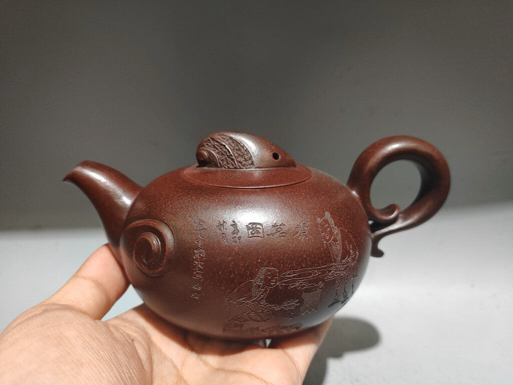 Chinese Yixing Zisha Clay Handmade Exquisite Teapot