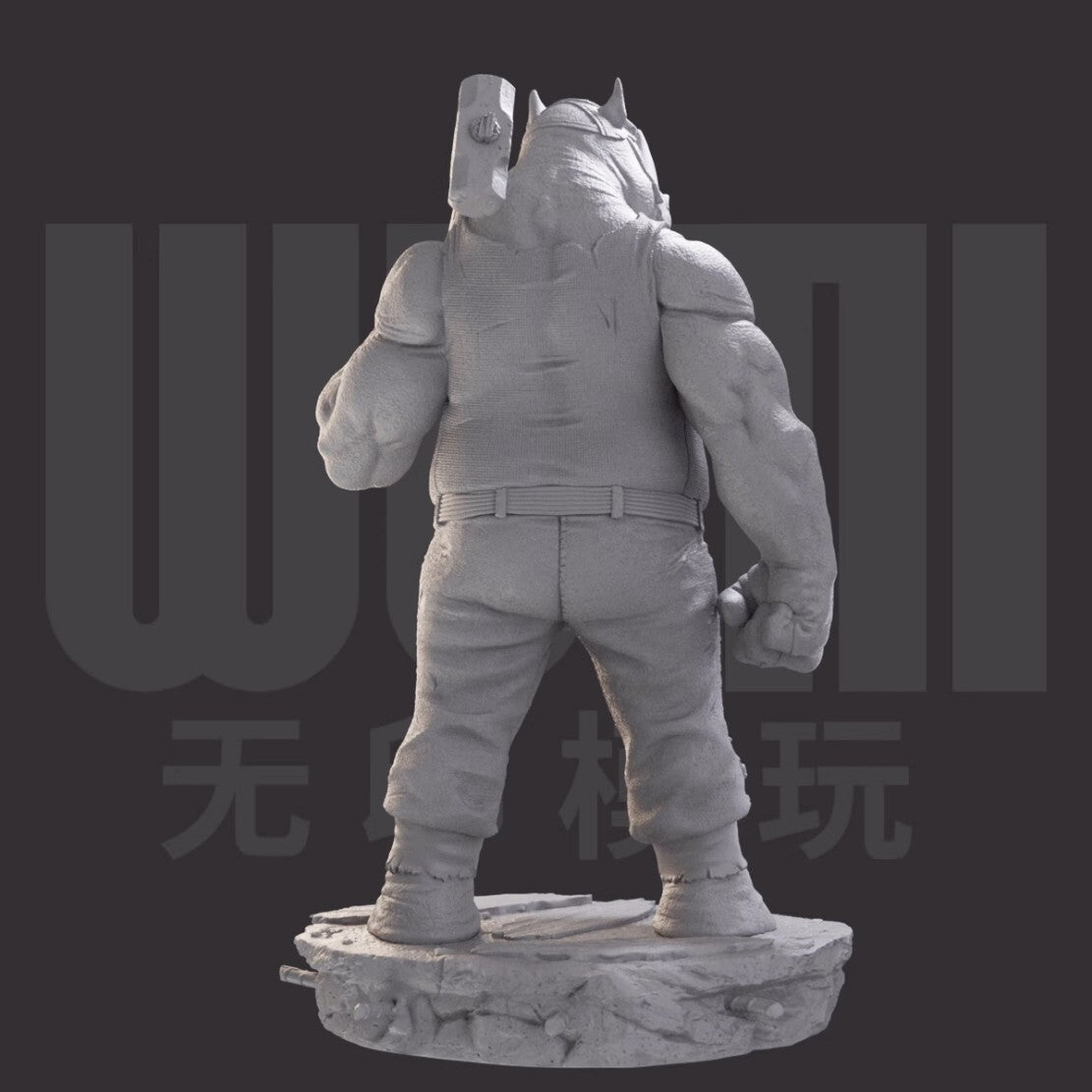 1/24 resin figure model Anime character Rhino Man Unassembled unpainted