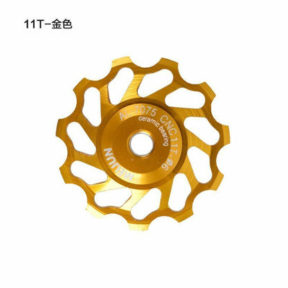 Rear Derailleur Guide Wheel 2pcs MTB Road Bike Ceramic Pulley 7005 11T Cycling
