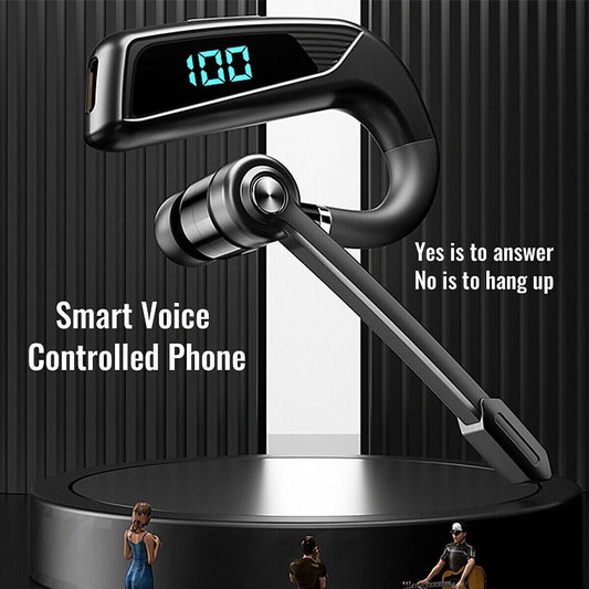 Trucker Wireless Bluetooth 5.2 Earpiece Headset Mic Earbud Noise Cancelling