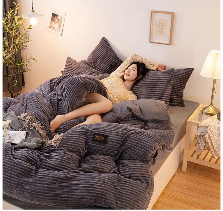 Duvet Cover Winter Couple Quilt Cover Double Bed Bedding Set Queen King Size