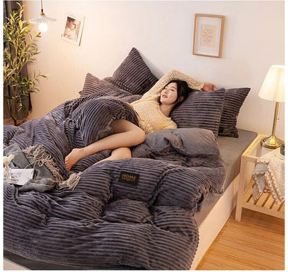 Duvet Cover Winter Couple Quilt Cover Double Bed Bedding Set Queen King Size