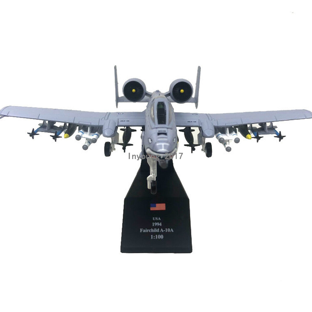 1/100 A-10 Thunderbolt II Warthog Attack Airplane Model Diecast Fighter Model