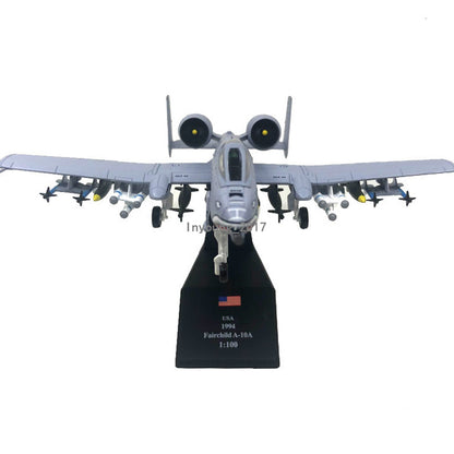 1/100 A-10 Thunderbolt II Warthog Attack Airplane Model Diecast Fighter Model